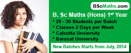BSc Maths Hons 1st Year